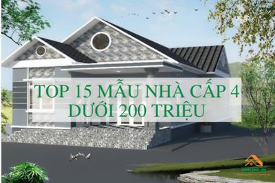 15 Mẫu nhà cấp 4 dưới 200 triệu