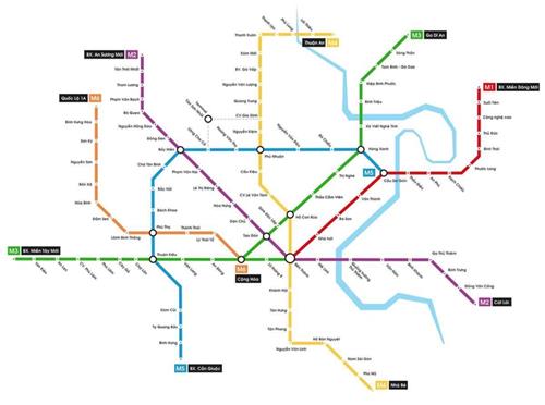 Cập nhật sơ đồ và tiến độ 8 tuyến Metro tại TP.HCM