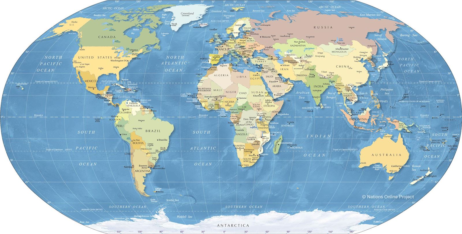 Bản đồ thế giới khổ lớn phóng to MỚI NHẤT năm 2023