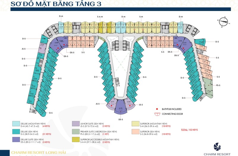 23141107-mat-bang-tang-3-charm-resort-long-hai Mặt bằng tầng 3 dự án Charm Resort Long Hải