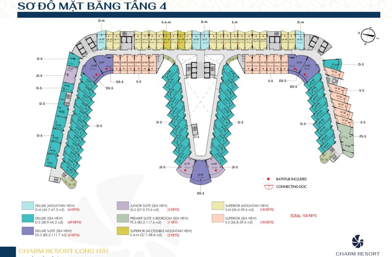23141126-mat-bang-tang-4-charm-resort-long-hai Mặt bằng tầng 4 dự án Charm Resort Long Hải