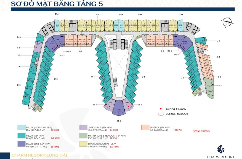 23141141-mat-bang-tang-5-charm-resort-long-hai Mặt bằng tầng 5 dự án Charm Resort Long Hải