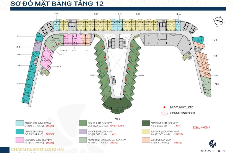 23141334-mat-bang-tang-12-charm-resort-long-hai Mặt bằng tầng 12 dự án Charm Resort Long Hải